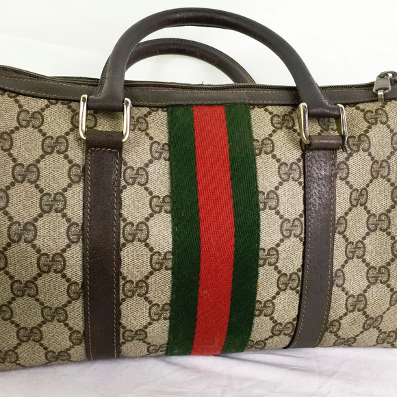 80s Gucci Speedy Racing Stripe Supreme Web GG Bag - Picture 2 of 8